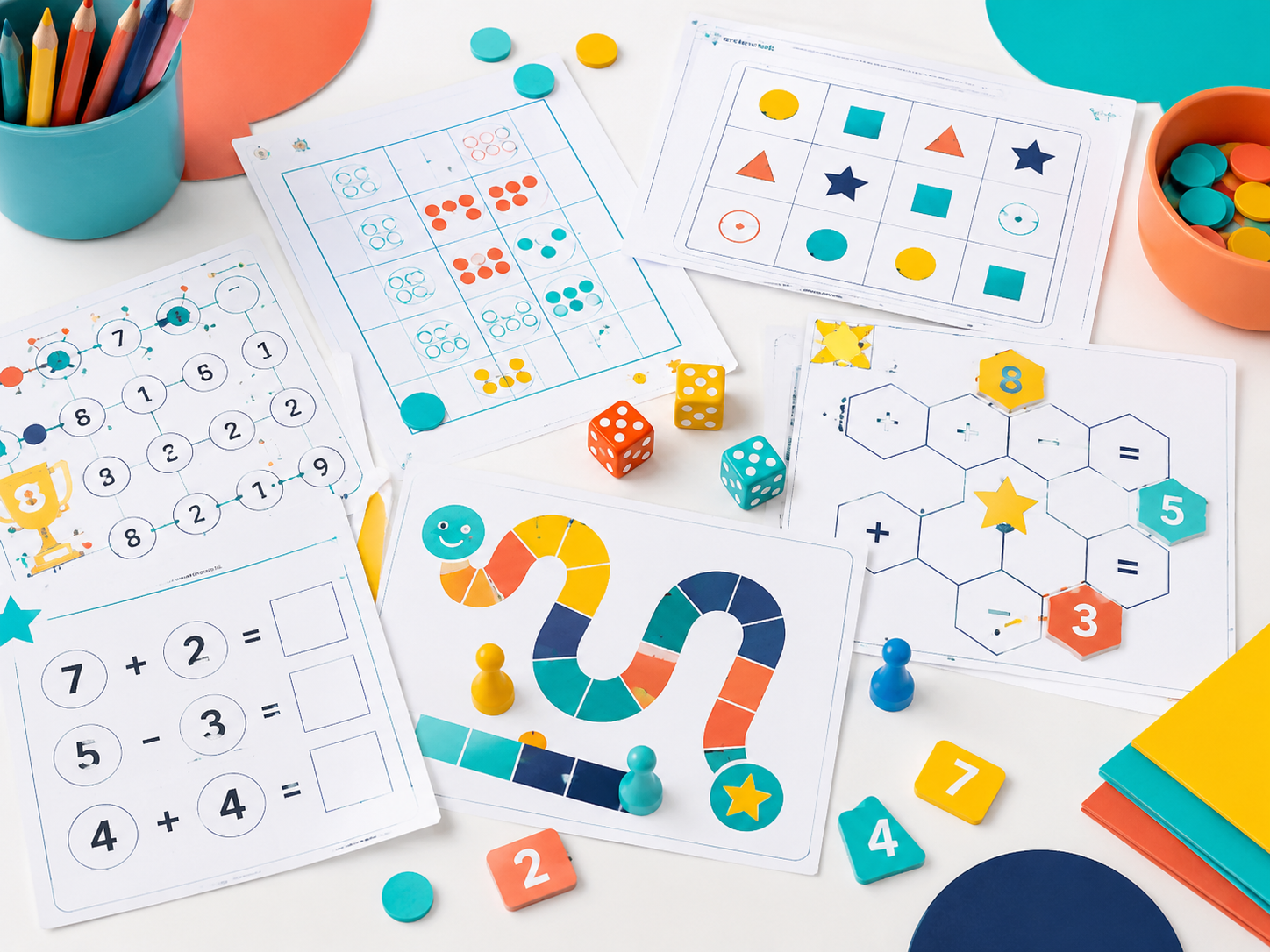 50 Mathe-Spiele zum Ausdrucken