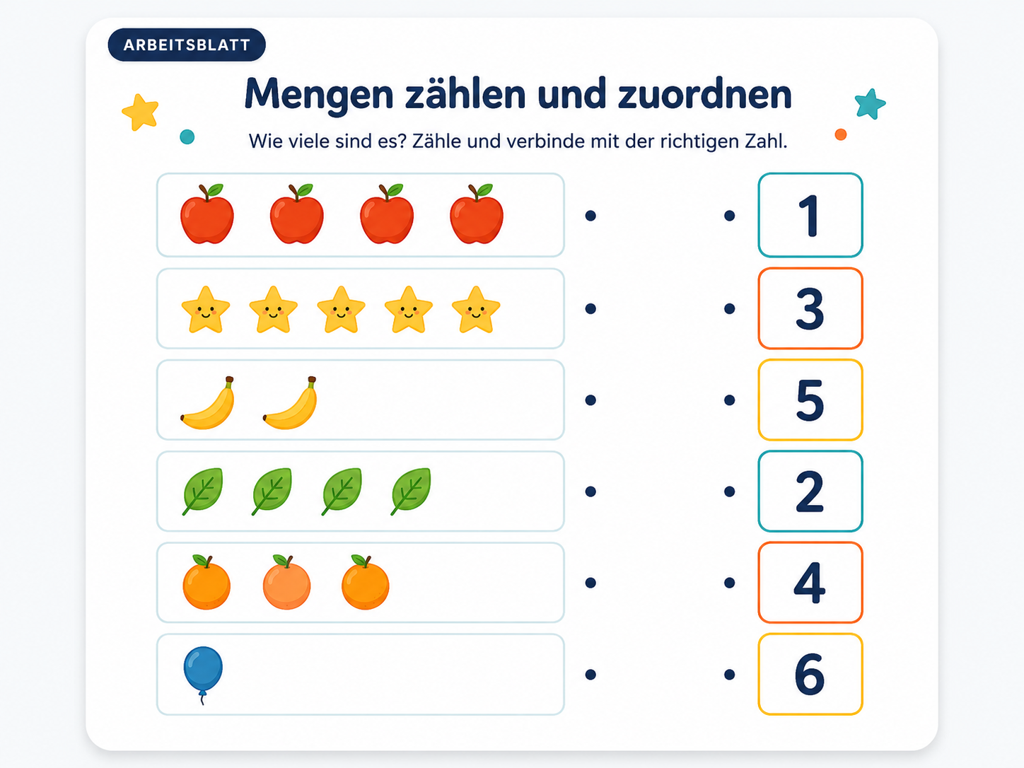 Mengen zählen und zuordnen