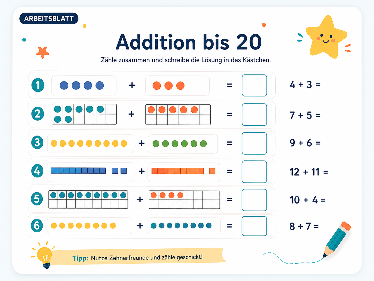 Addition bis 20
